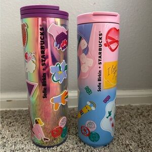 Starbucks x Sofie Birkin Tumbler Set of 2 tumblers Pride Rainbow LGBTQIA+